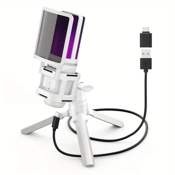 Игровой USB-микрофон ZealSound A68 RGB, шумоподавление и кристальный звук