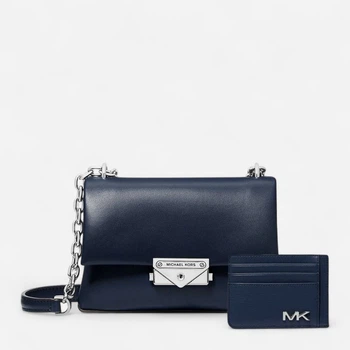 Набір сумка крос-боді + картхолдер жіночий Michael Kors 266128486 Синій (1159845173)
