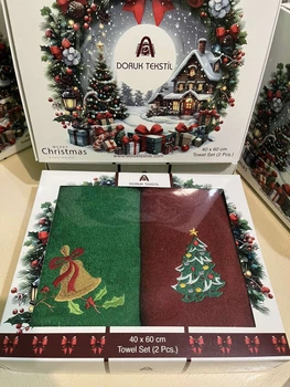 Подарочный набор новогодних полотенeц 40х60 см 2шт. Merry Christmas Set 2