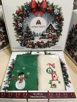 Подарочный набор новогодних полотенeц 40х60 см 2шт. Merry Christmas Set 4