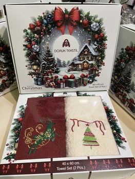 Подарочный набор новогодних полотенeц 40х60 см 2шт. Merry Christmas Set 5