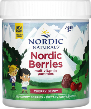 Witaminy wieloskładnikowe Północne Jagody Multivitamin Berries Nordic Naturals wiśnia 120 sztuk (NOR-30126)