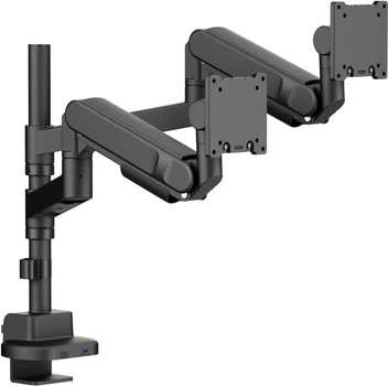 Настольное крепление для двух мониторов OfficePro MAH752B 24-57" 2~27 кг Black