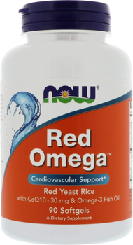 Czerwony ryż Omega Q10 Now Foods 90 kapsułek (NOW-01675)