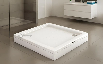 Душевой поддон Shower Beta 80x90х18 см прямоугольный низкий акриловый для душевой кабины