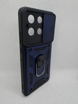 Протиударний чохол Defense Ring для Motorola Moto G86 / G86 Power з кільцем Синій
