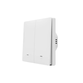 Розумний вимикач Zigbee 3.0, Tuya Smart & Smart Life, з нулем – 2 клавіші