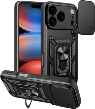 Etui Hurtel Hybrid Armor Camshield do Apple iPhone 17 Pro Max Black (5907769379406)