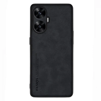 Кожаный чехол Fanoya для Xiaomi Poco F7 black