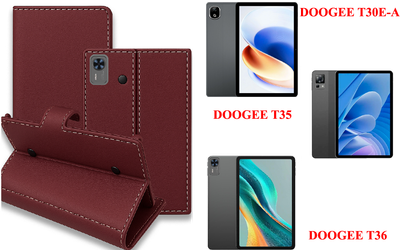 Книга-трансформер Armor для планшета DOOGEE T30E-A, T35, T36, цвет Bordo