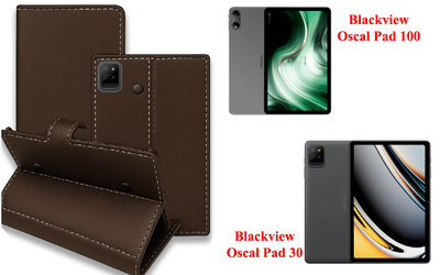 Книга-трансформер Armor для планшета Blackview Oscal Pad 100, Oscal Pad 30, цвет Braun