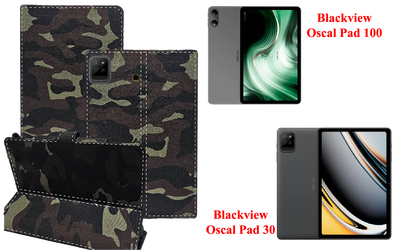 Книга-трансформер Armor для планшета Blackview Oscal Pad 100, Oscal Pad 30, цвет Xaki-TM
