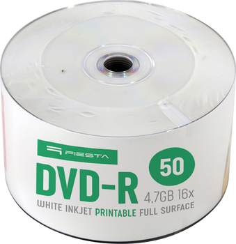 Dyski Fiesta DVD+R 4.7 GB 16x FF WHITE INKJET PRINTABLE 50 szt. (FD1650P+)