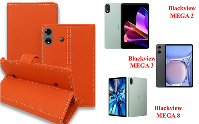 Книга-трансформер Armor для планшета Blackview MEGA 2, MEGA 3, MEGA 8, цвет Orange