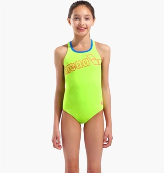 Купальник закрытый детский Arena Logo Swimsuit Swim Pro Green 140 CM Зелений 010287-880