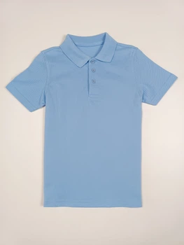 Поло для мальчика голубое George Slim Fit, 7-8р (122-128см)