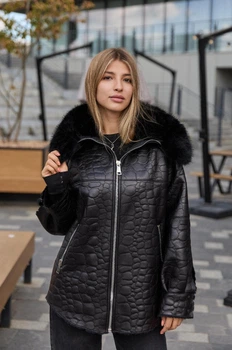 Зимова Еко-дублянка Mila Nova Д-223 52 чорна