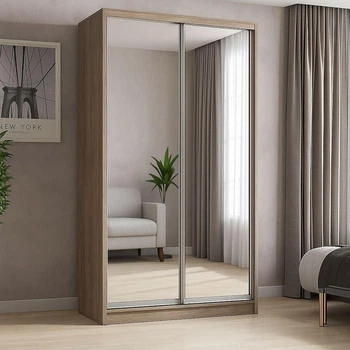 Шафа купе Mebel-Star дводверна дзеркало 110*240*60 Дуб Сонома Трюфель