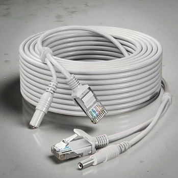 Комбинированный медный кабель RJ45 и DC для систем видеонаблюдения 20 м