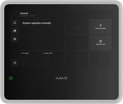 Интеллектуальная пожарная централь Ajax EN54 Fire Hub White (000057094)