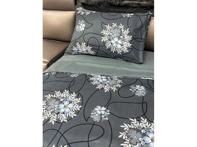 Комплект постільної білизни ARCLOUD 2-х сп Printed 10049-7 80г/м2 CLOSED 18-4005 Steel Gray мікрофібра