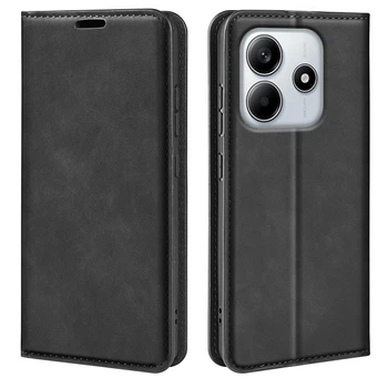 Чохол Taba Retro-Skin для Xiaomi Redmi Note 14 4G EU Version книжка з візитівкою шкіра PU чорний