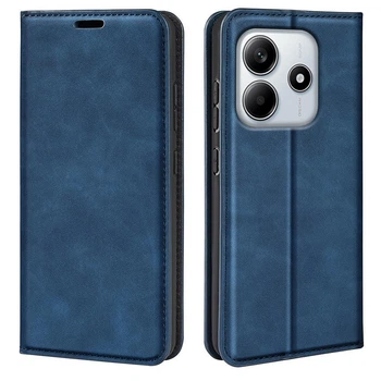Чехол Taba Retro-Skin для Xiaomi Redmi Note 14 4G EU Version книжка с визитницей кожа PU синий