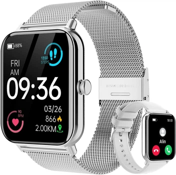 Смарт-часы Lady Watch для женщин с пульсометром, звонками и фитнес-функциями для Android и iOS