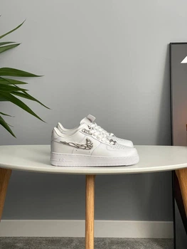 Мужские кроссовки белый Air Force 1 Low Molten Metal Silver 41