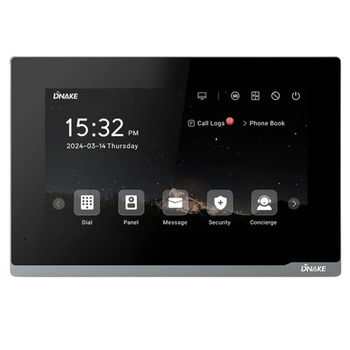Відеодомофон із сенсорним дисплеєм Dnake E216, 7" TFT 1024×600, Black