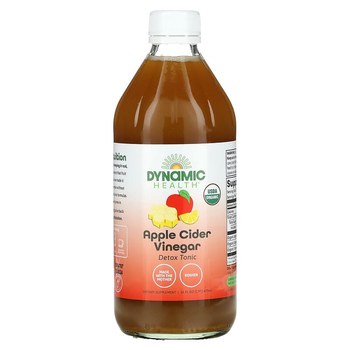 Яблочный уксус органик, Apple Cider Vinegar, Dynamic Health Laboratories, сертифицированный, 473 мл (DNH-65664)