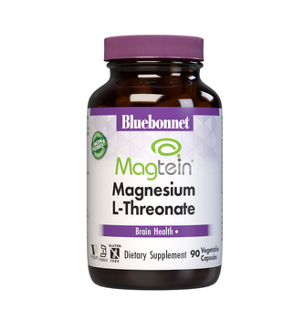 L-Треонат Магния, Magnesium L-Threonate, Bluebonnet Nutrition, 90 вегетарианских капсул (BLB-00750)