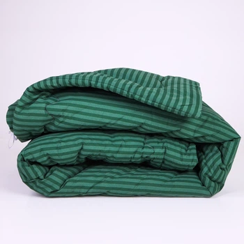 Ковдра бавовняна MirSon №129 Сolor Fun Line 17-0612 Stripe Emerald 200x220 см Зима (2200010856095)