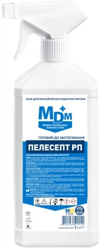 Средство дезинфицирующее MDM Пелесепт РП для медицинских изделий с распылителем 1 л (4820246522151)