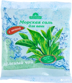 Сіль з піною та каоліном Желана Зелений чай 500 г (4820091140258)