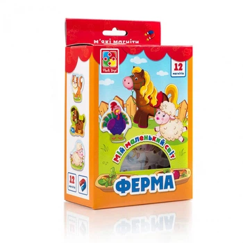 Дитяча гра мій маленький світ на магнітах Vladi Toys , 4 види "Ферма"VT3106-09(укр) VT3106-09