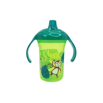 Пляшка пластикова з ручками "Мавпа" Mega Zayka 250 мл MGZ-0323(Green)