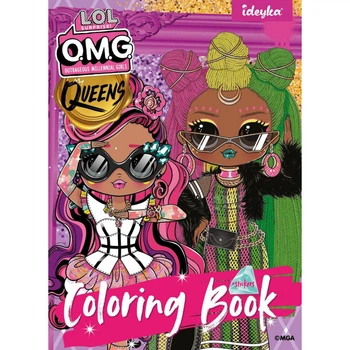 Дитяча книжка-розмальовка "L.O.L O.M.G. Queens 2" Ideyka зі стікерами LCB15