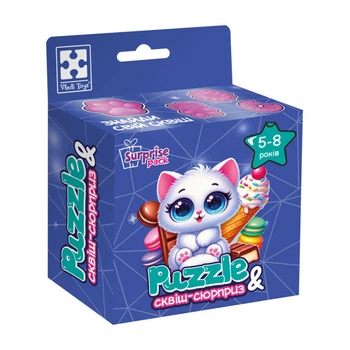 Дитячі пазли з сюрпризом "Біле кошенятко" Vladi Toys, 180 деталей VT8030-03