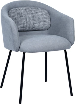 Стул для кухни и гостиной Vetro Mebe M-242 Туманный серый/черный (M-242-foggy-gray/black)