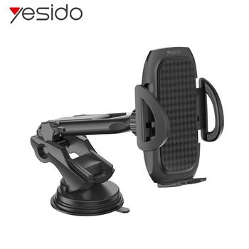 Автодержатель универсальный для телефона и смартфона на присоске Yesido C111 Black
