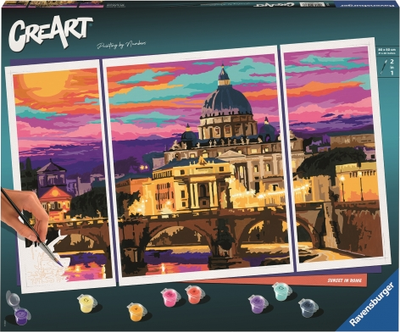 Malowanie po numerach Ravensburger CreArt Rzym panorama 80 x 50 cm (4005556202386)