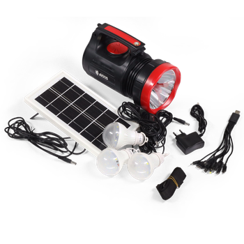Аккумуляторный фонарь AX-805 с LED, SMD, солнечной панелью и FM-радио