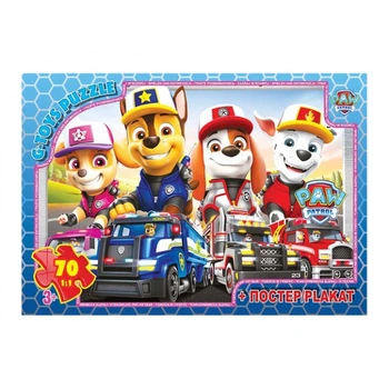 Пазлы G-Toys Paw Patrol PW08912 70 деталей 5145041