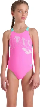 Купальник закрытый для девочек Arena TALES SWIMSUIT V BACK розовый, бирюзовый детский 116 см (009085-980)
