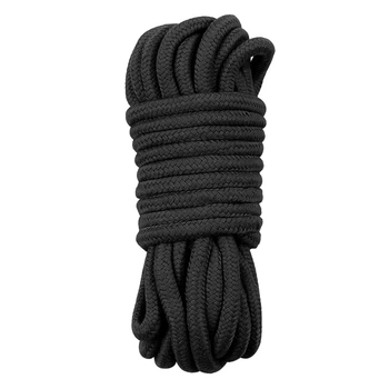 Бавовняна мотузка для шибарі LoveToy Fetish Bondage Rope Чорна 10м