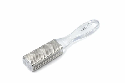 Терка металлическая двусторонняя для ног Beauty LUXURY TM-01 прозрачная