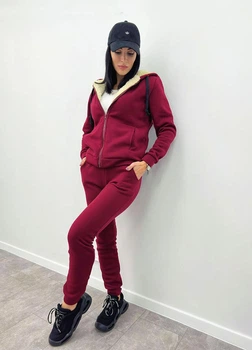Женский костюм на меху 46-48. Марсала