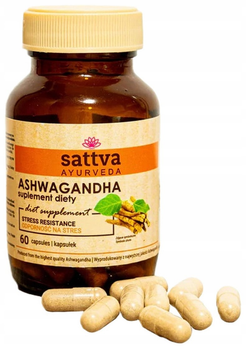 Suplement diety Sattva Ayurveda Ashwagandha 60 kapsulek (5903794186866)