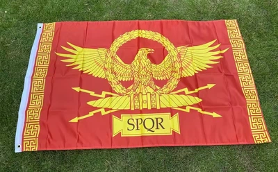 Флаг Римской Империи SPQR с большим орлом 90х150 см
